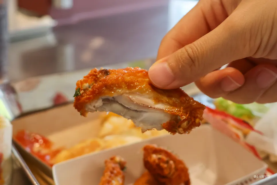 Wings ordered as an extra at Bas Burger