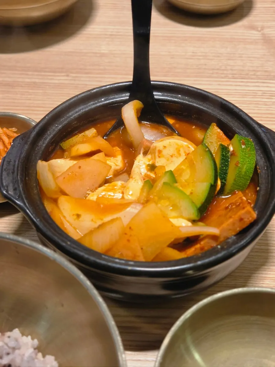 맵기 2단계 순두부 감자찌개 뚝배기