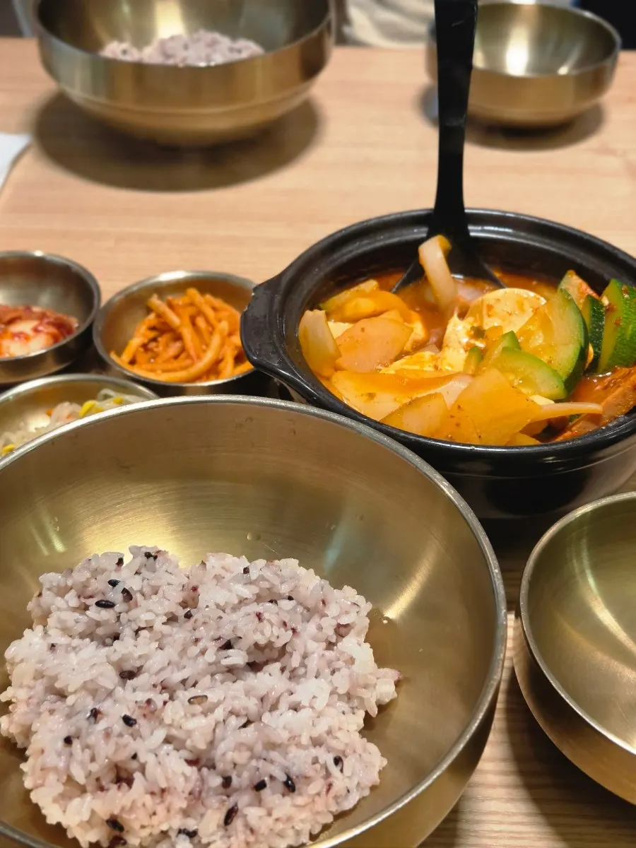 감자찌개에 넣은 라면사리