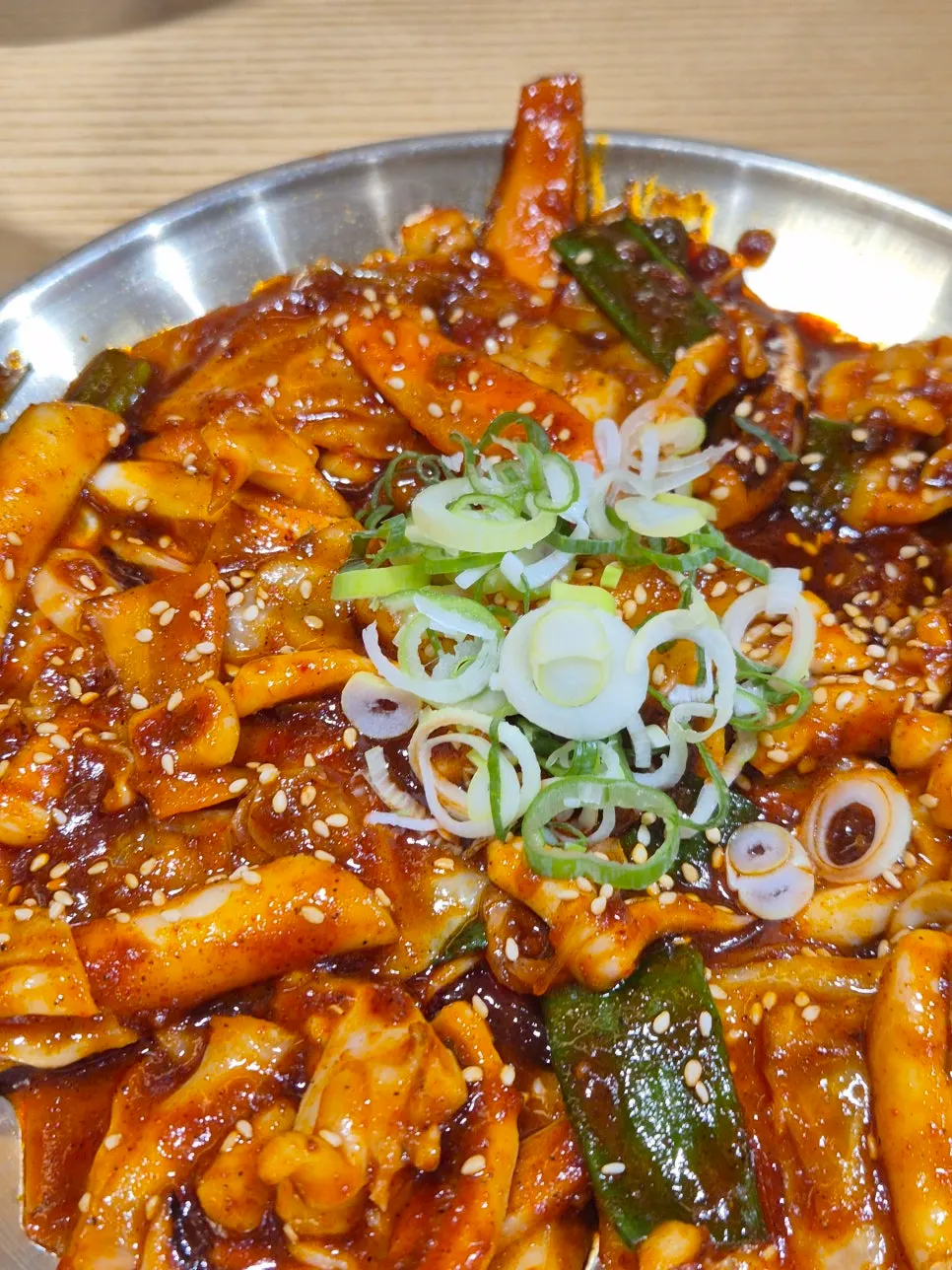 A plate of spicy squid stir-fry