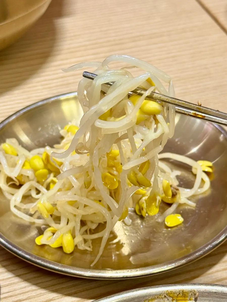 A bite of bulgogi with rice