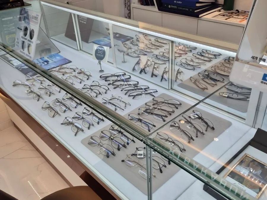 Display of glasses worn by celebrities