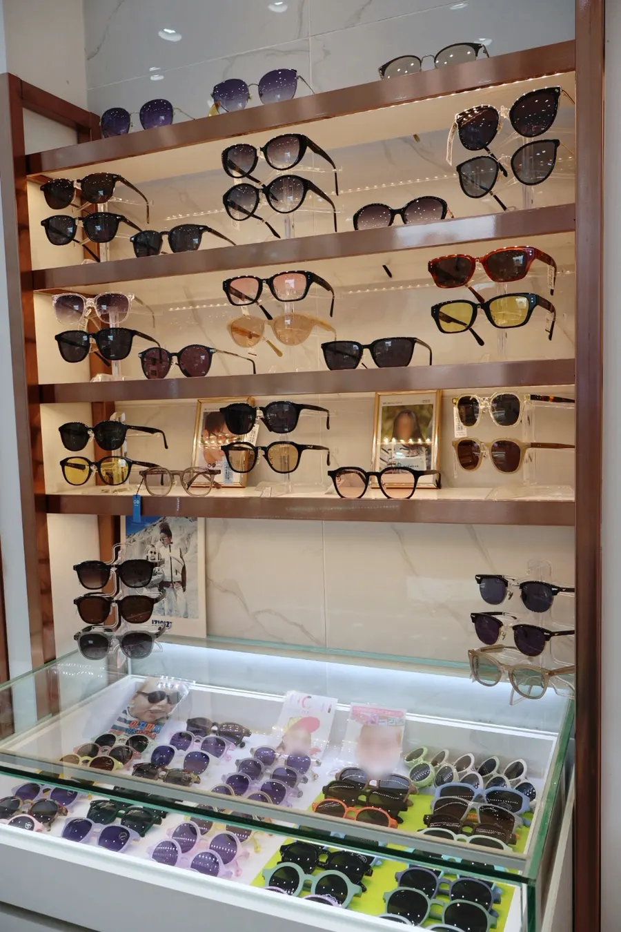 Trying on sunglasses at Barabon Glasses