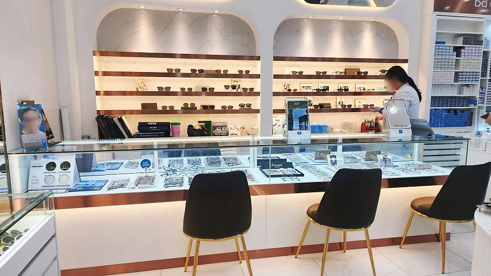Interior of the shop with soft lighting