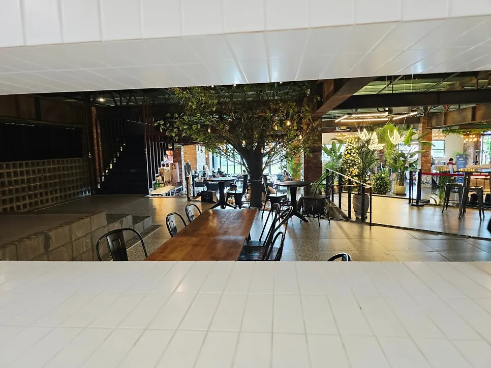 Gallery exhibition space inside the café