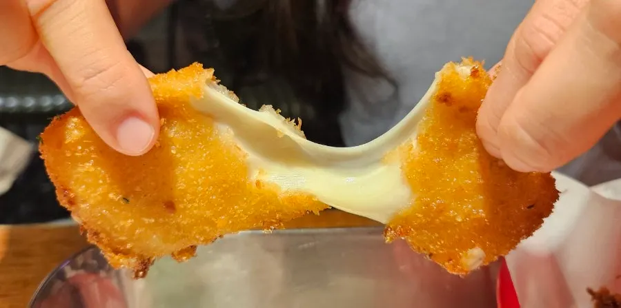 Mozza cheese bar served as a side dish