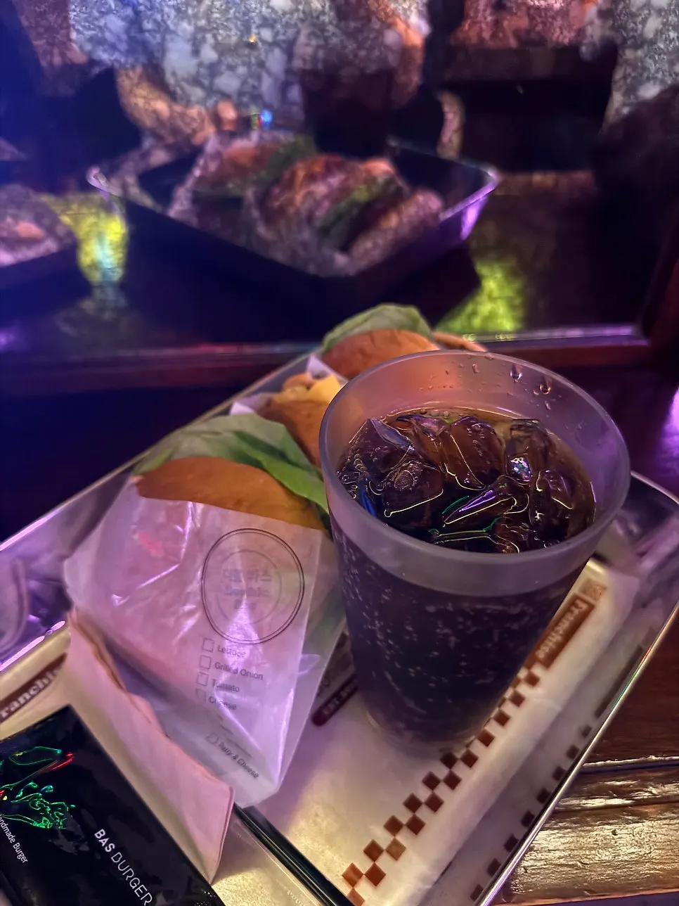BAS Burger with patty and bun visible together