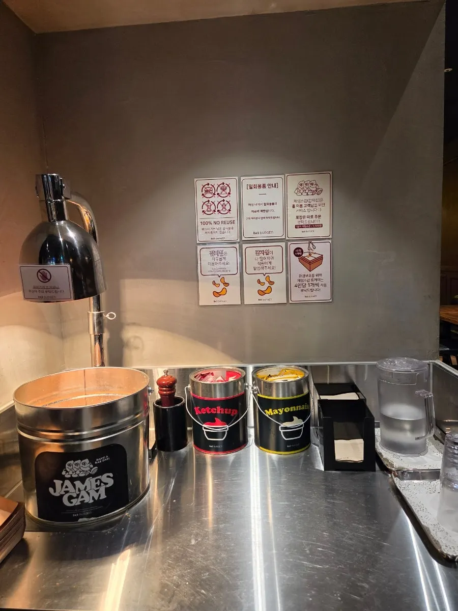 Menu setup with sauce options to choose from