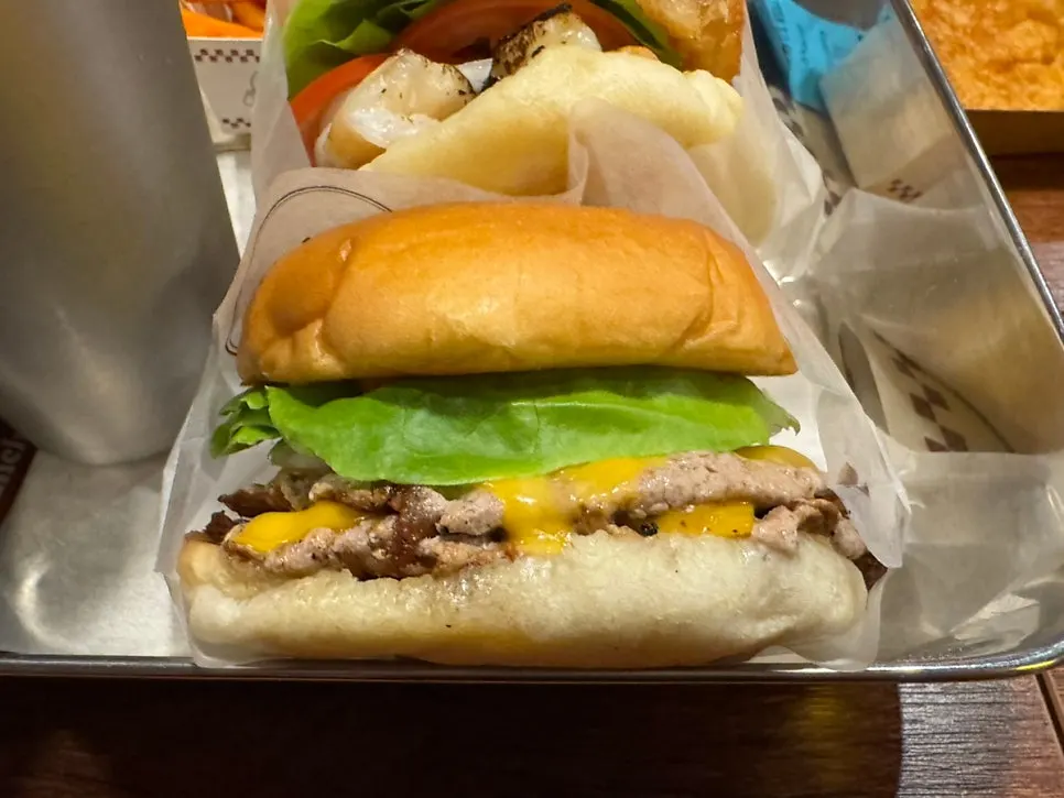 Double Bas burger with two beef patties