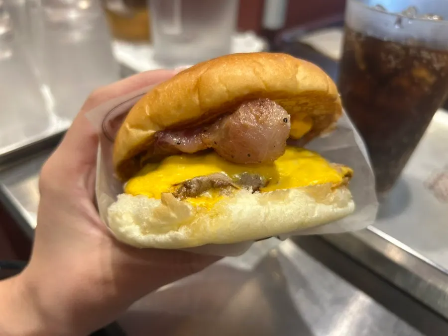 Double Bacon Cheeseburger with two patties and bacon