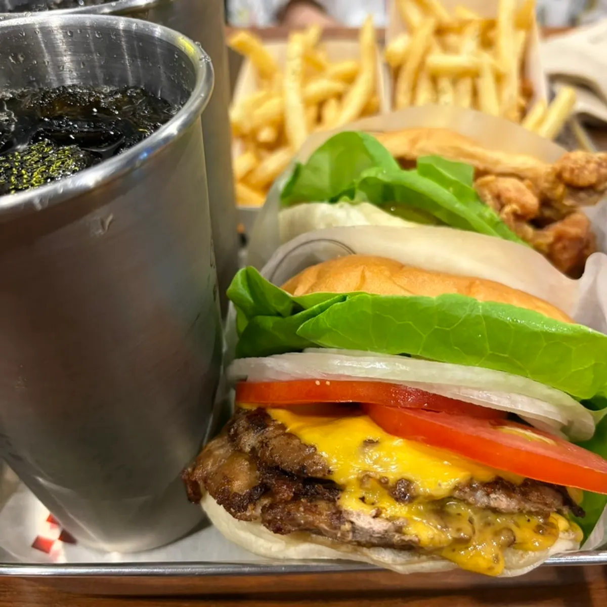 Double Bas Burger with two patties