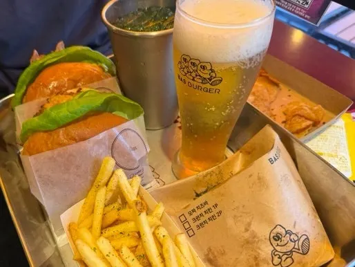 Burger sets eaten at Bas Burger Seongsu