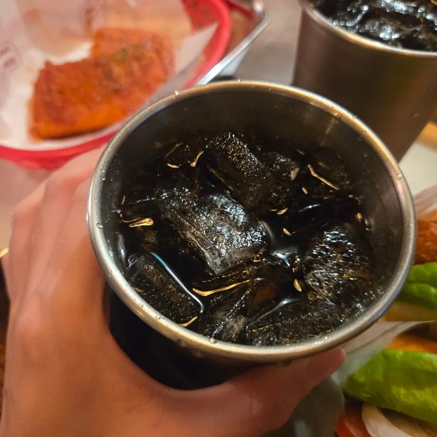 치즈바를 반으로 가른 모습