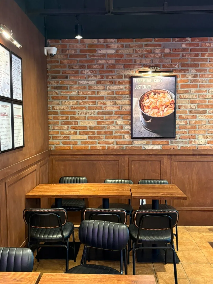 View of the store with kiosk ordering
