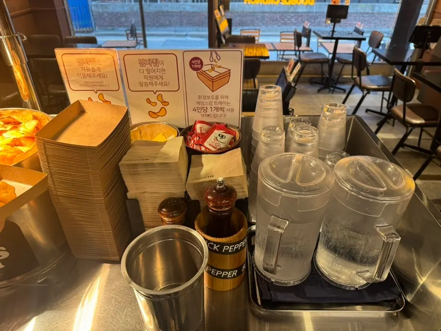 Order tablet placed at each table