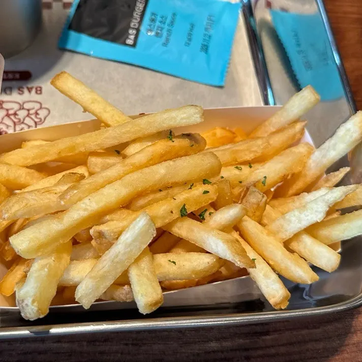Thick-cut french fries at Base Burger