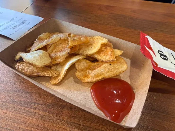 A plate of James Gam potato chips