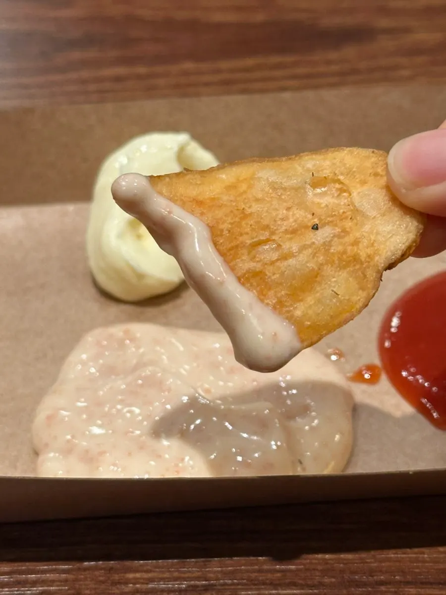 감자칩과 명란마요 소스