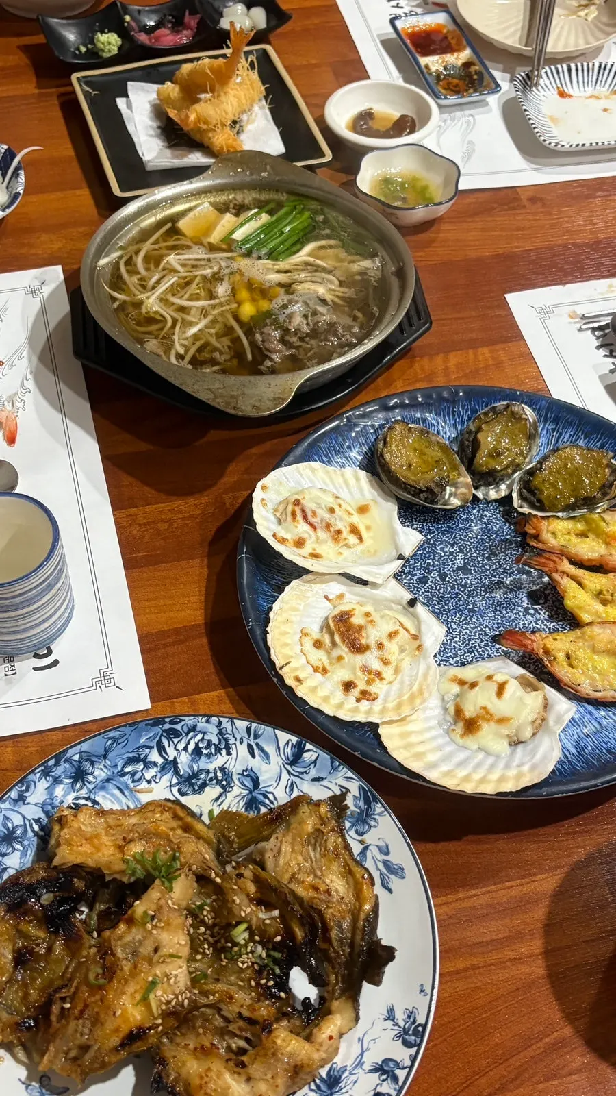참치회 접시 클로즈업