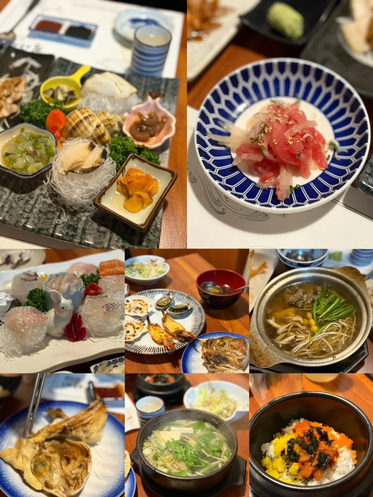 Table set for the mixed sashimi course B