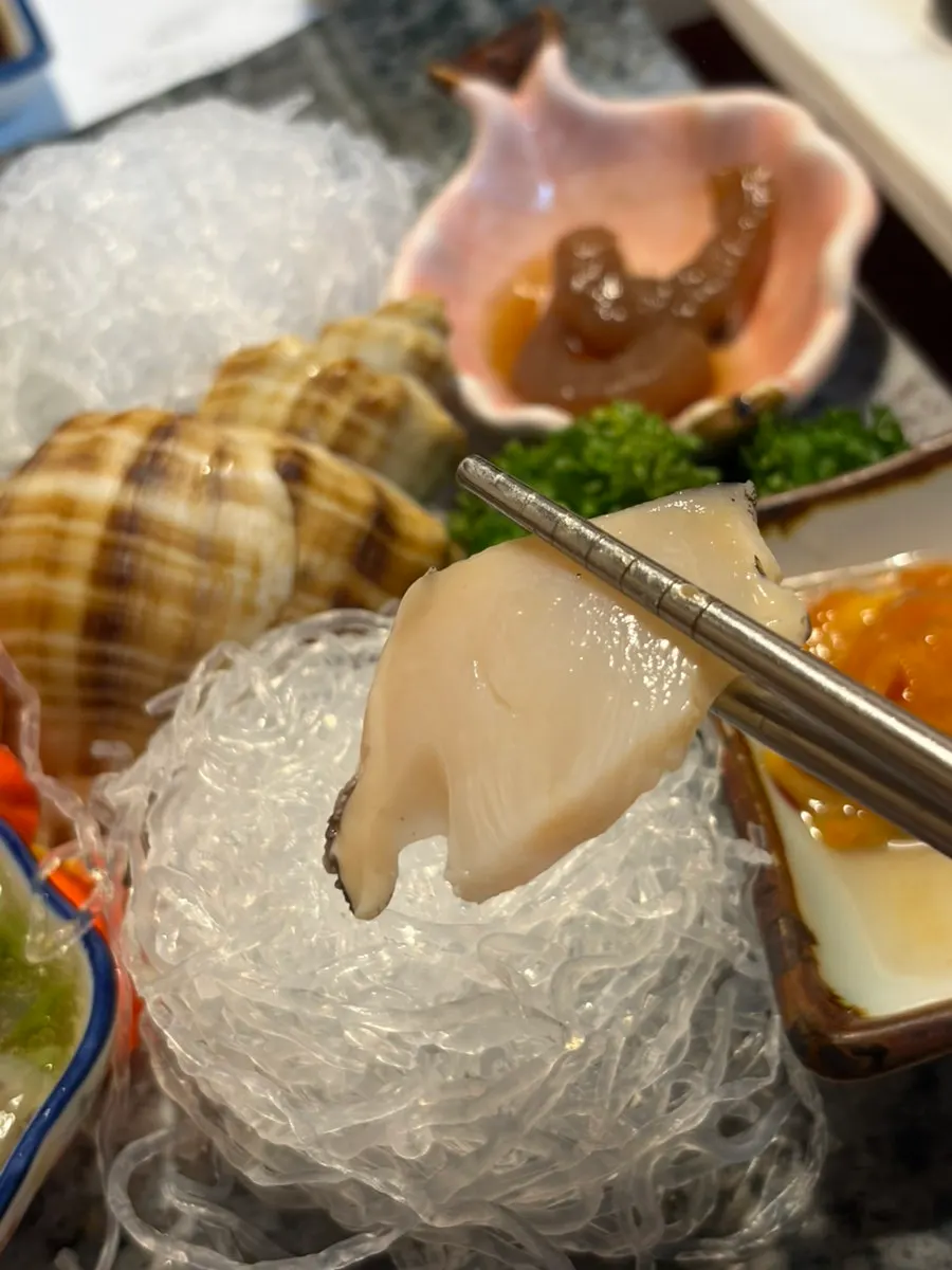 A plate of marinated shrimp