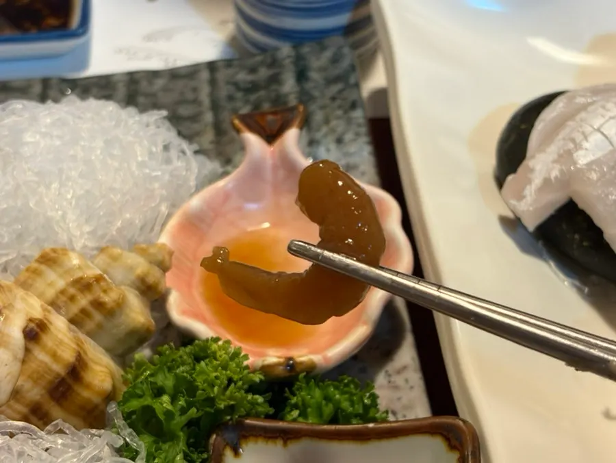 Carefully plated seafood dish