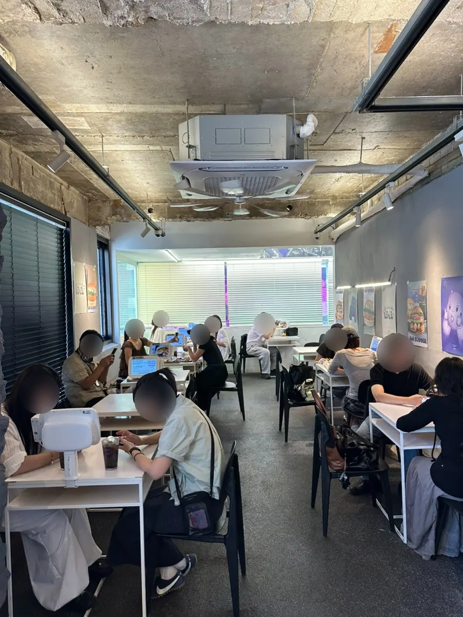 Interior view of the bd Burger Seongsu store