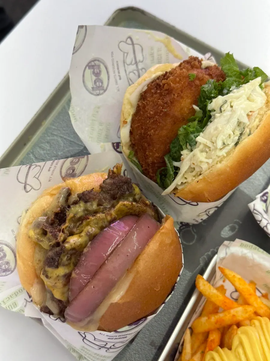 The Big-size Wasabi Shrimp Burger set