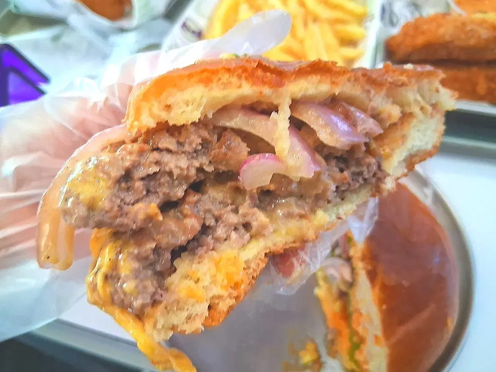 Double cheeseburger at bd Burger Seongsu
