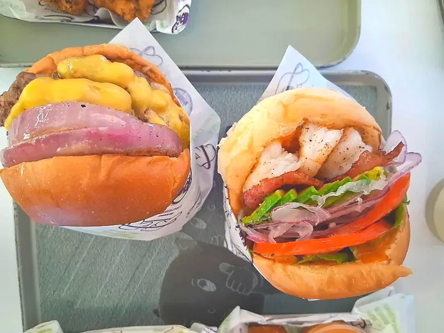 bd grilled shrimp avocado burger