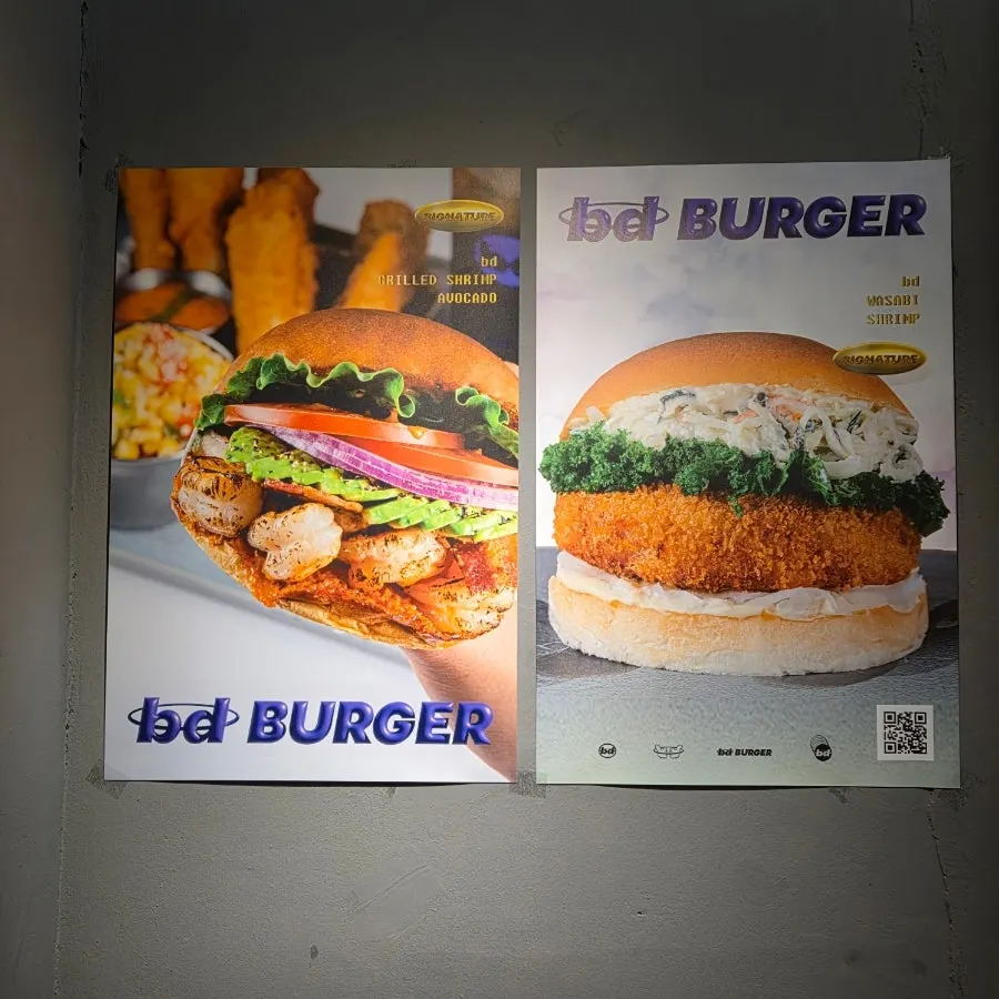 bd Burger Seongsu's handmade shrimp patty with whole shrimp