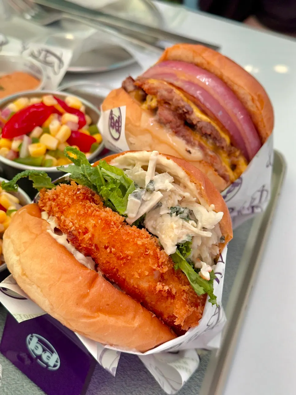 Freshly served bd Burger handmade burgers