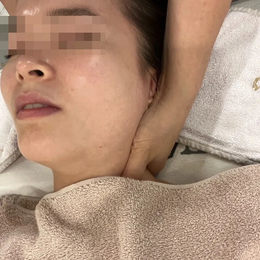 Scene of neck and shoulder tension being released