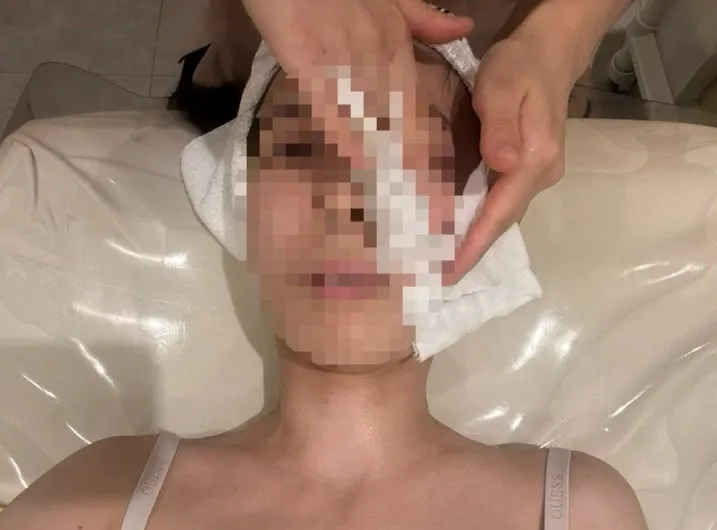 Lying down just before the treatment starts