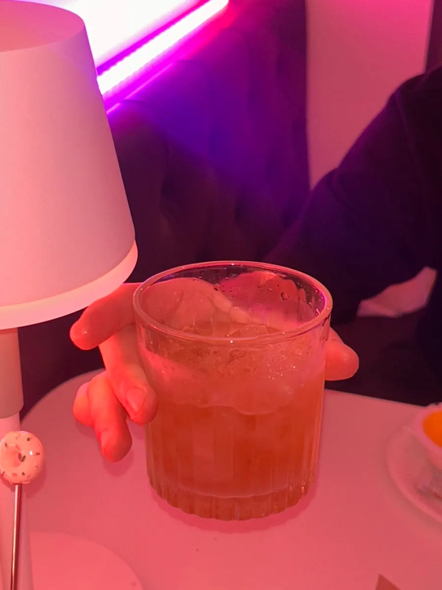 Cocktail with a pineapple sorbet flavor