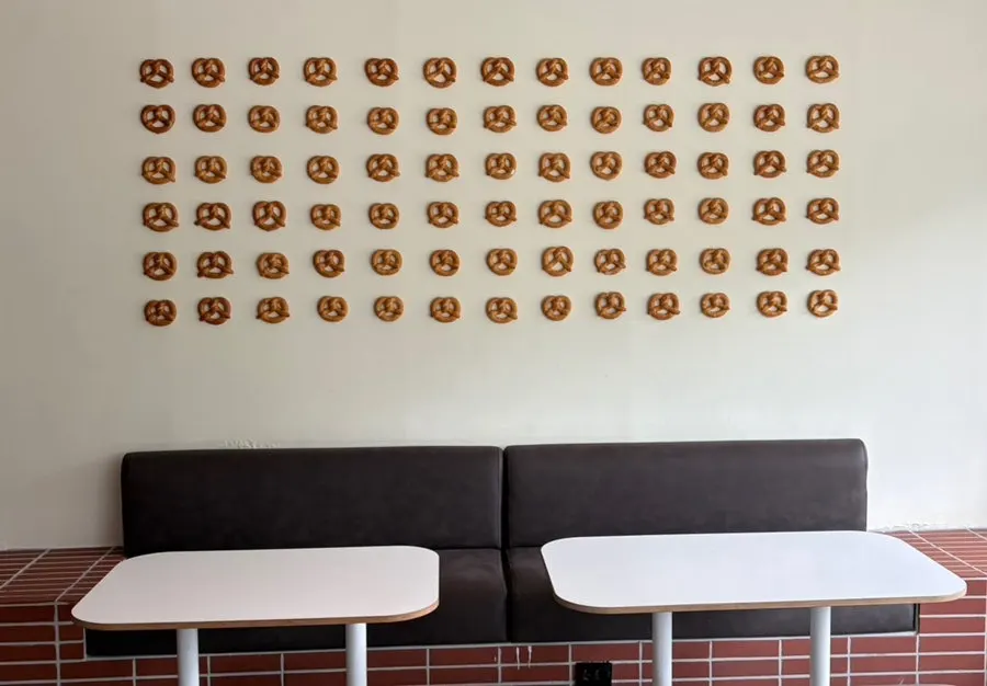 Spacious seating inside the café