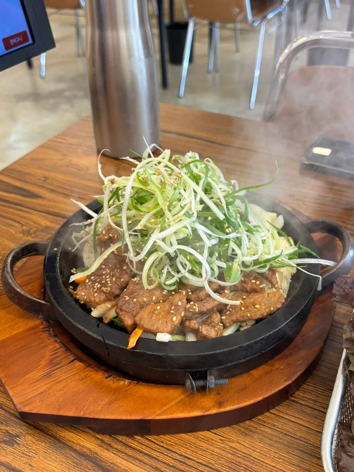 파채 올라간 지글지글 석갈비