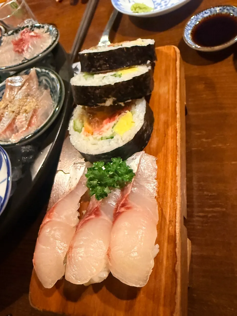 Fried dishes served toward the end of the course