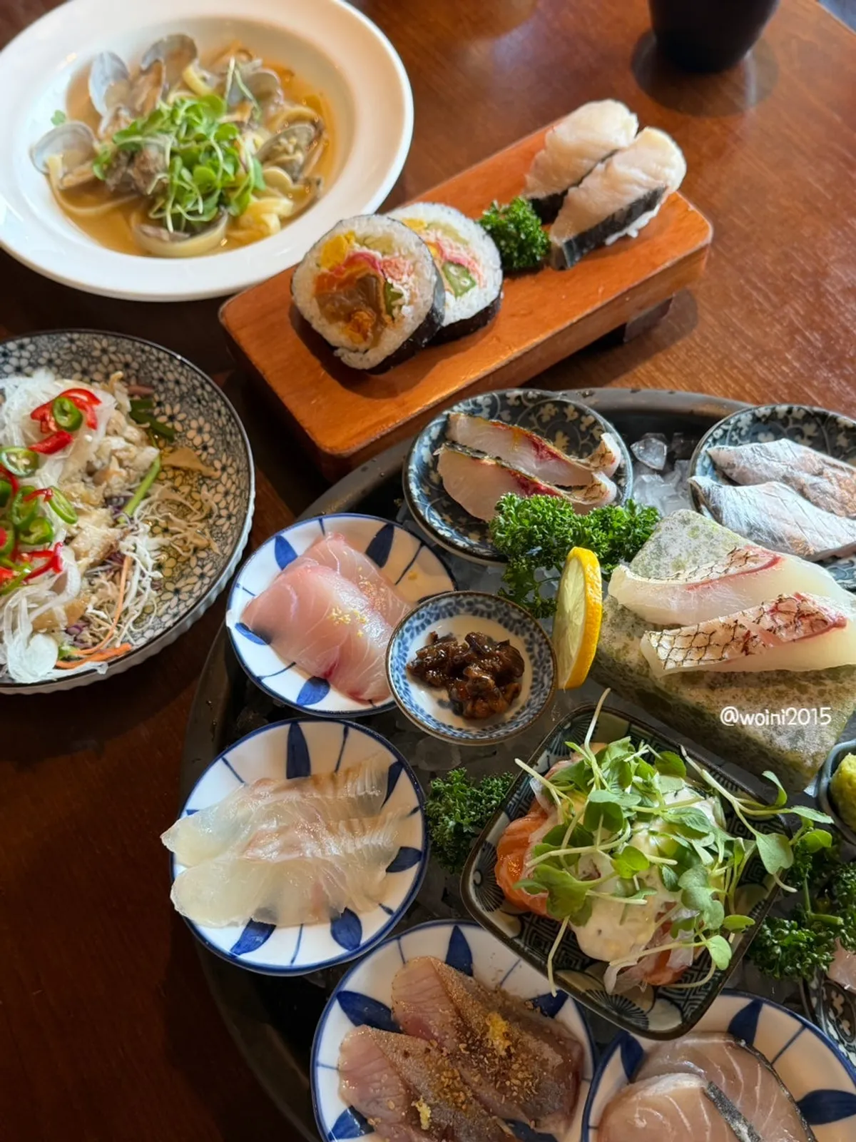 Main photo of the sashimi omakase set at Namhae Mulgogi near Beomgye Station