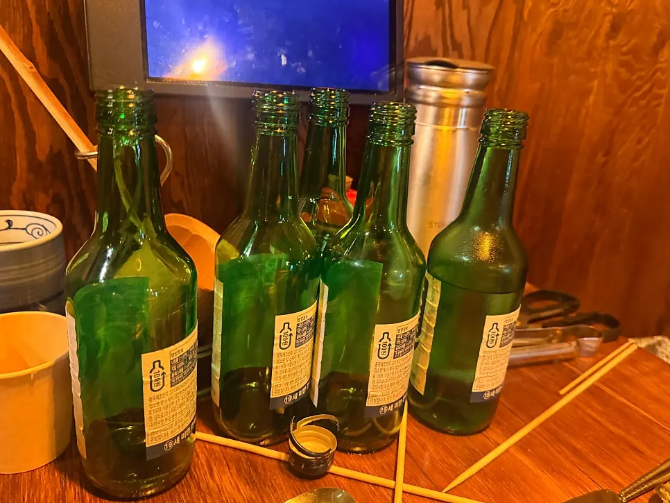 다 마신 대선 소주 다섯 병