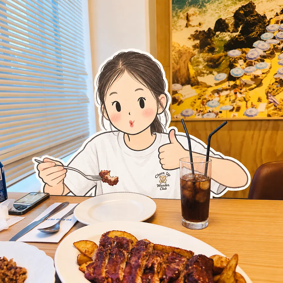 The table at Two Find Peter Beomgye Branch after finishing the meal