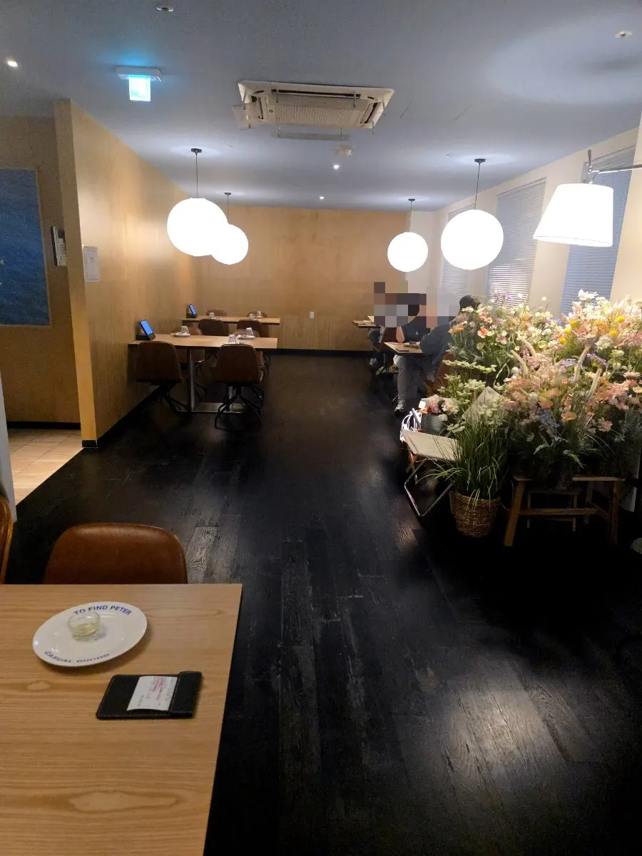 Bright window-side seating suited for groups