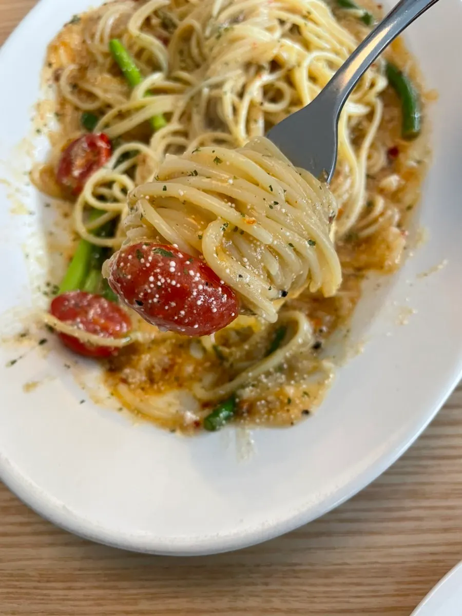 Pollack roe oil pasta and lasagna together