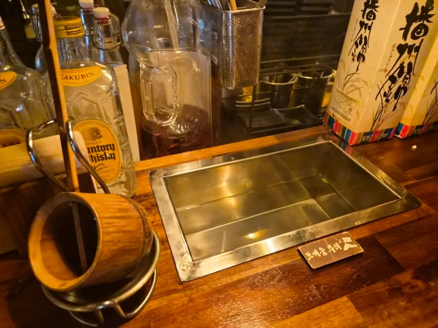 Individual warmer placed on the table