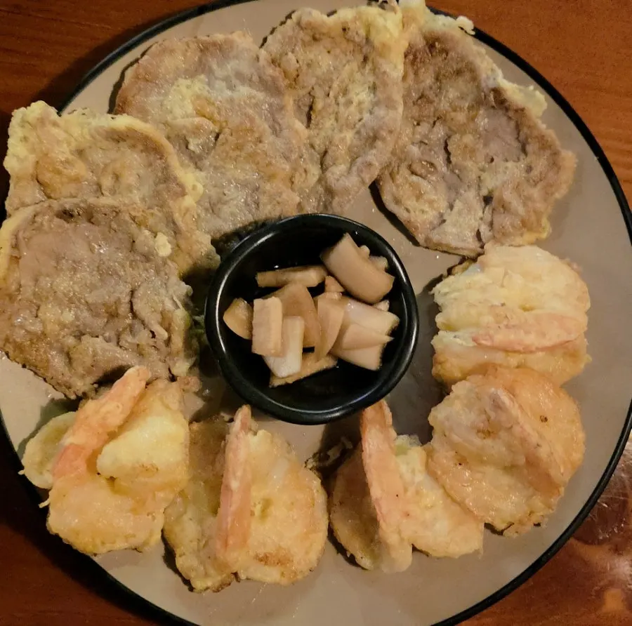 Ordered yuksaejeon dish