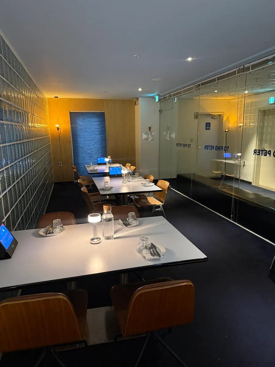Clean interior near the restaurant entrance