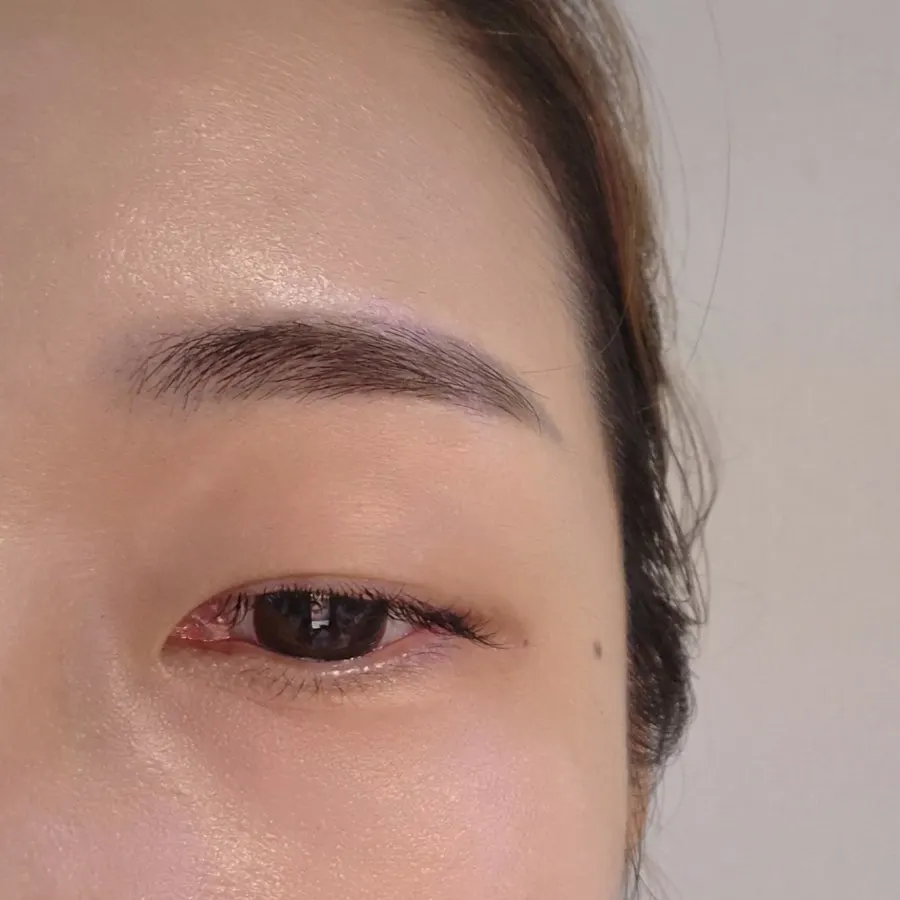 Eyes after JC-curl 9–10mm lash extensions