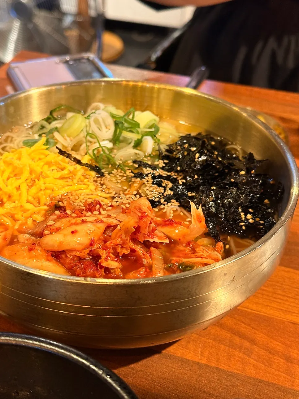 Kimchi mari guksu ordered to finish the meal