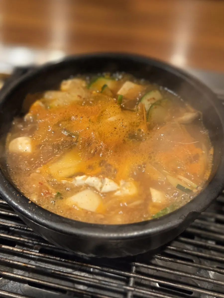 Samgaksal eaten together with jangajji pickles