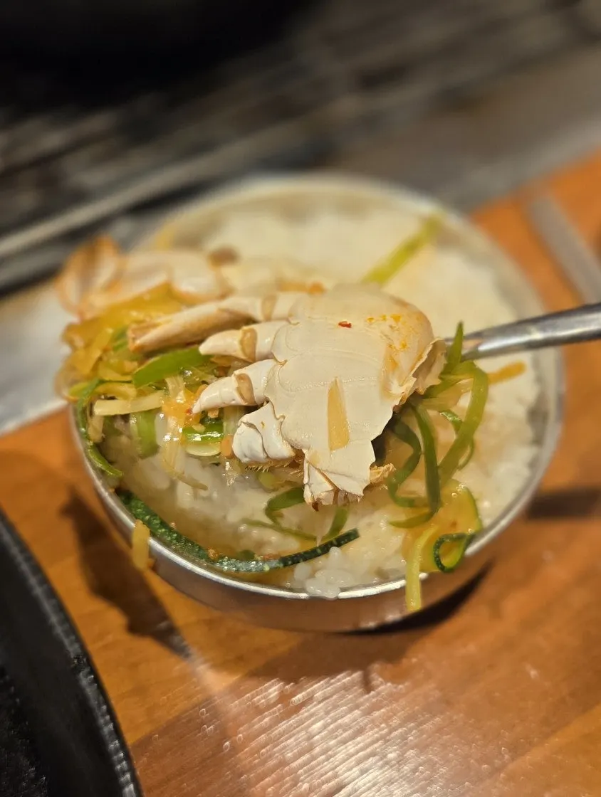 A bowl of haemul doenjang eaten with rice